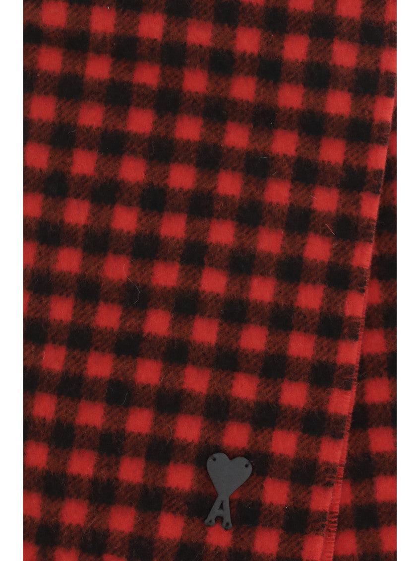 Red Checked Scarf 3