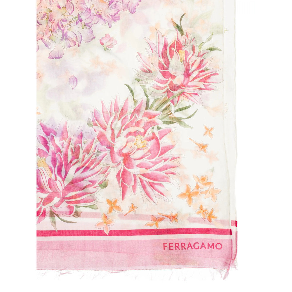 Pink Floral Print Scarf 3