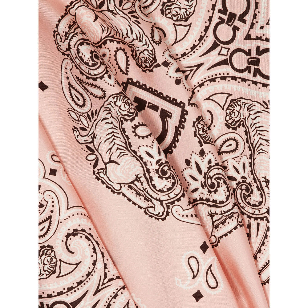 Pink Printed Scarf 2