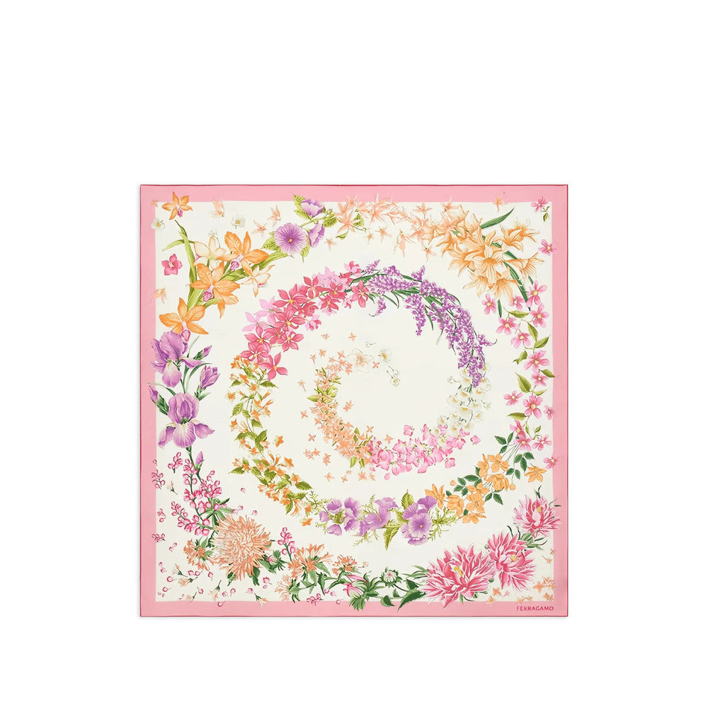 Pink Floral Scarf 1