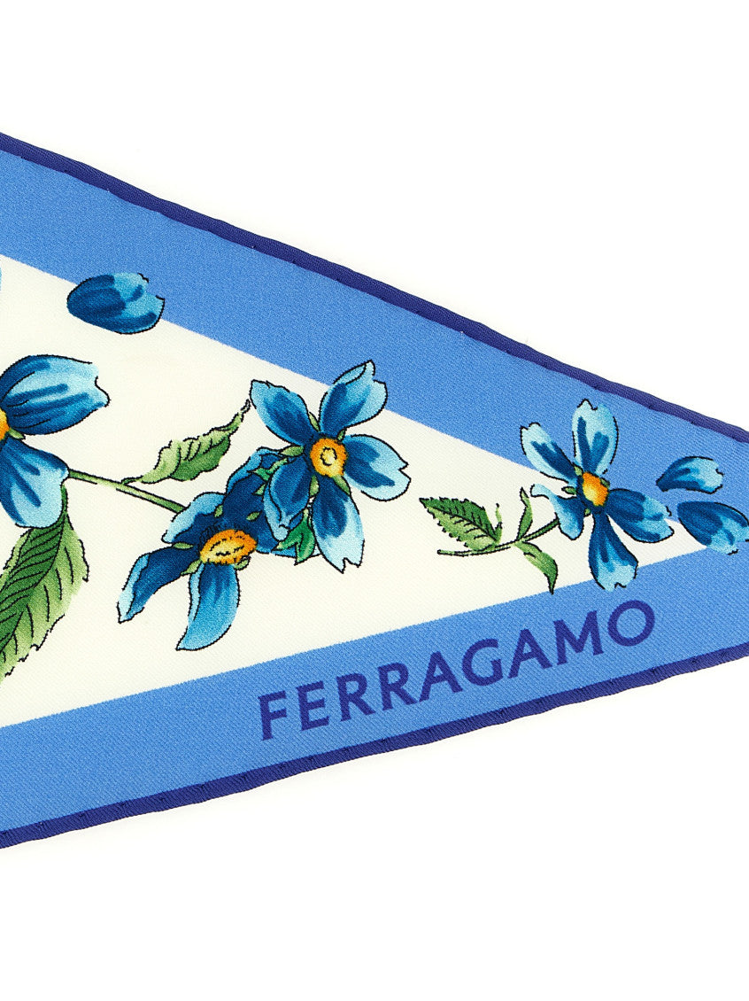 Light Blue Primavera Floral Scarf 3