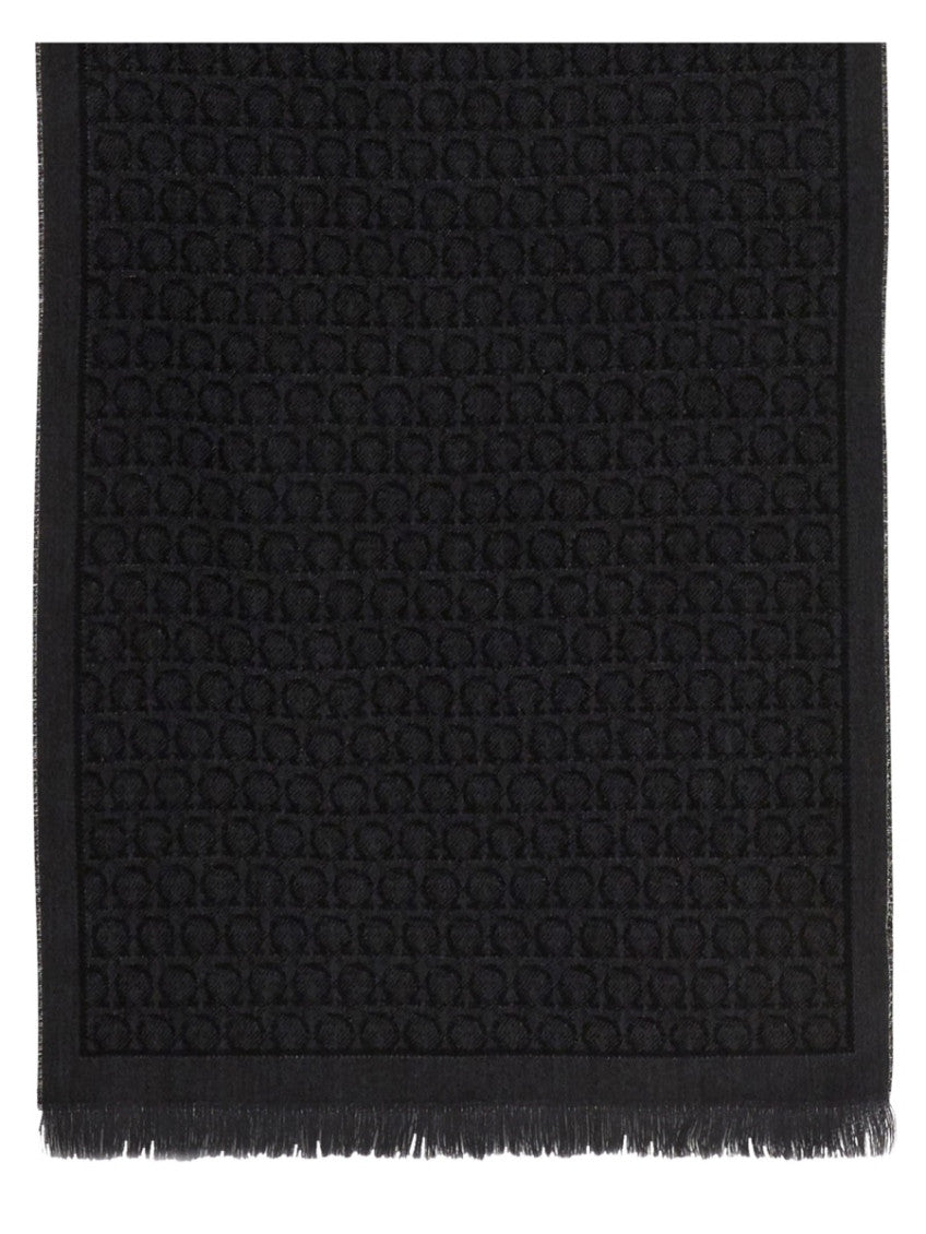 Black Gancini Logo Scarf 1