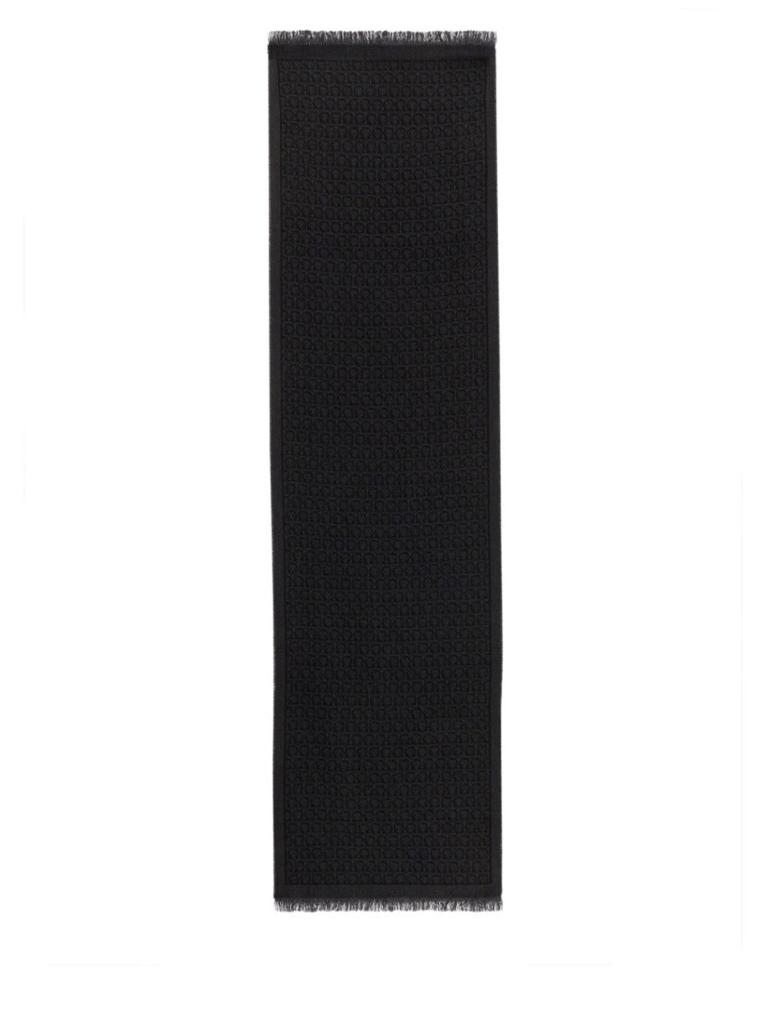 Black Gancini Logo Scarf 2