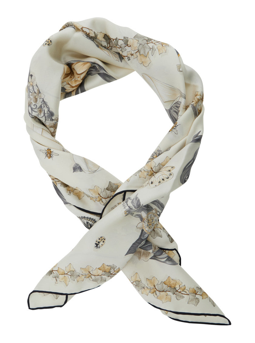 Beige Floral Scarf 2