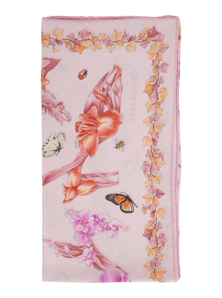 Pink Floral Scarf 1