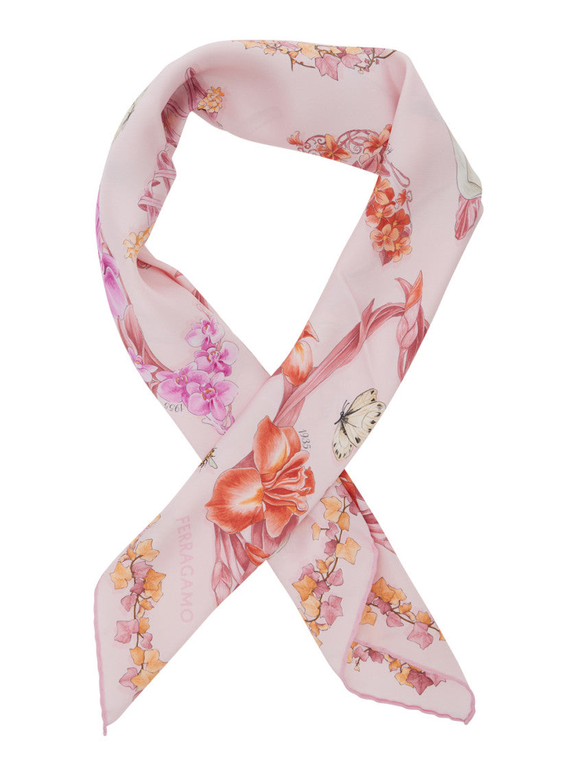 Pink Floral Scarf 2