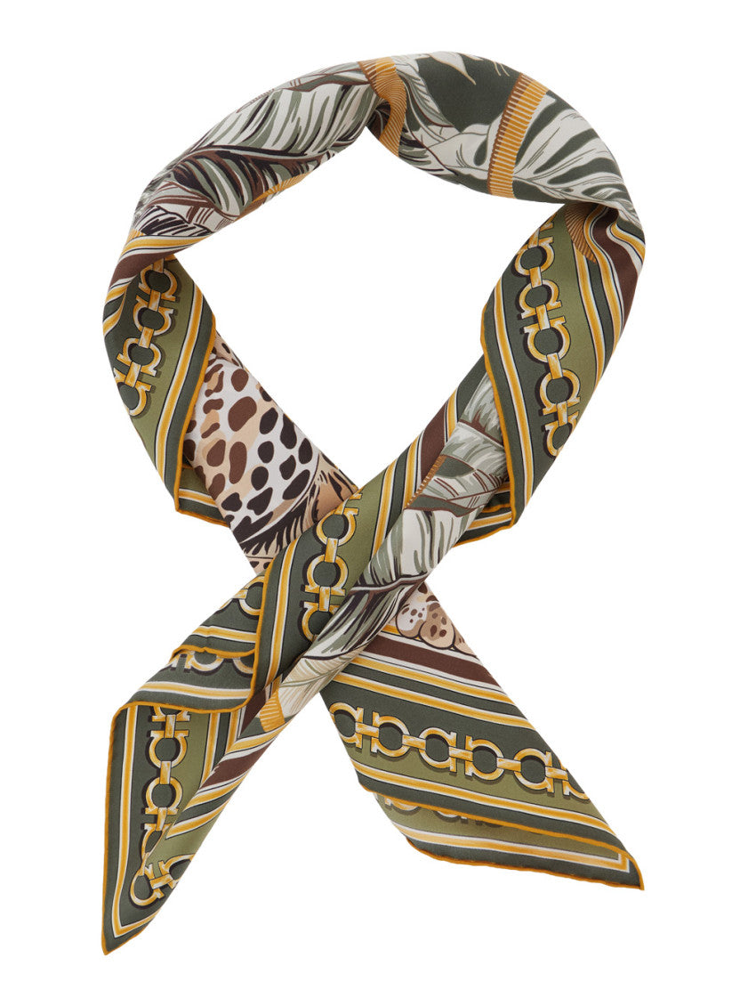 Green Animal Print Scarf 2