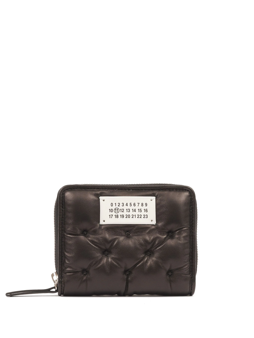 Black Numbers-motif Padded Wallet 1