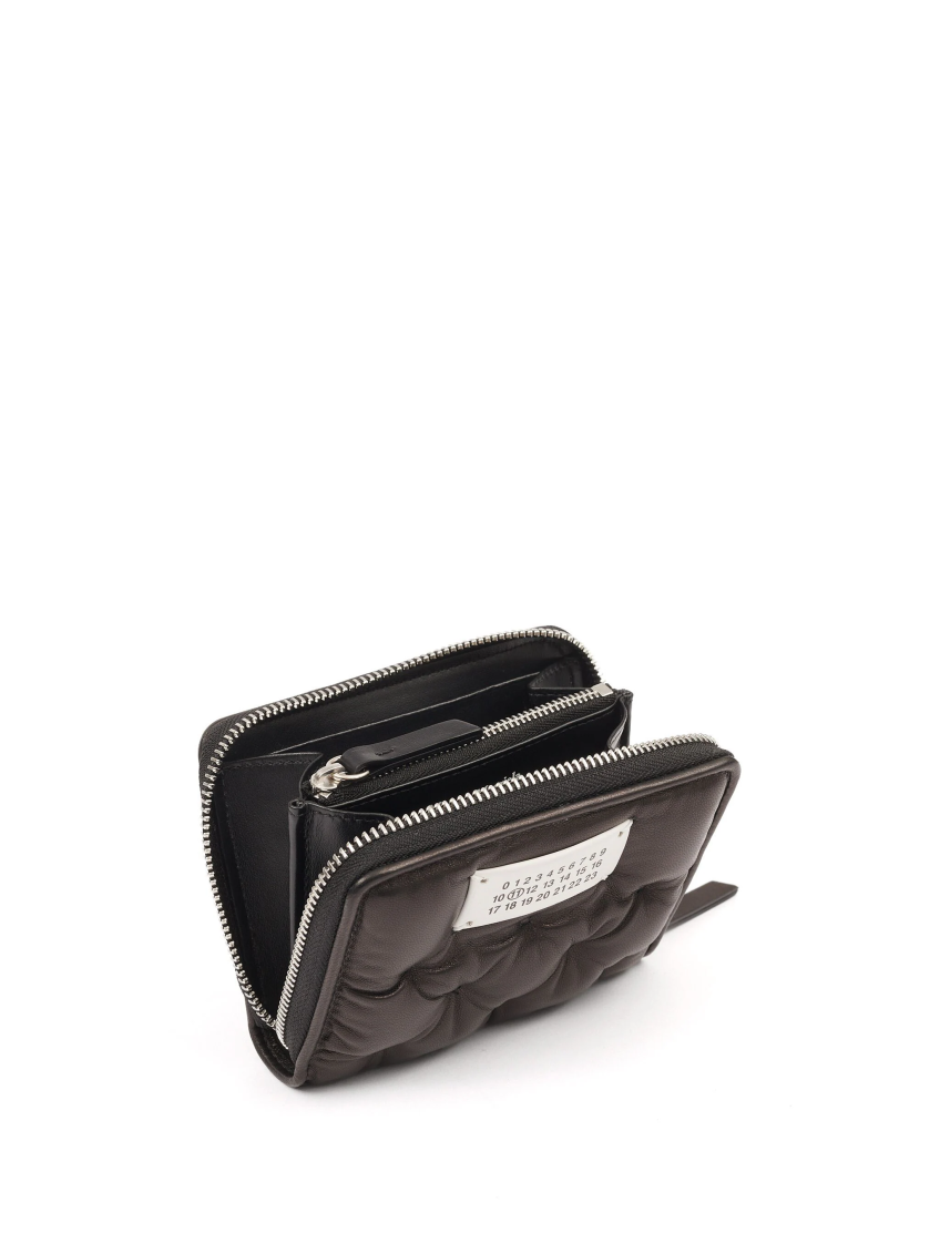 Black Numbers-motif Padded Wallet 3