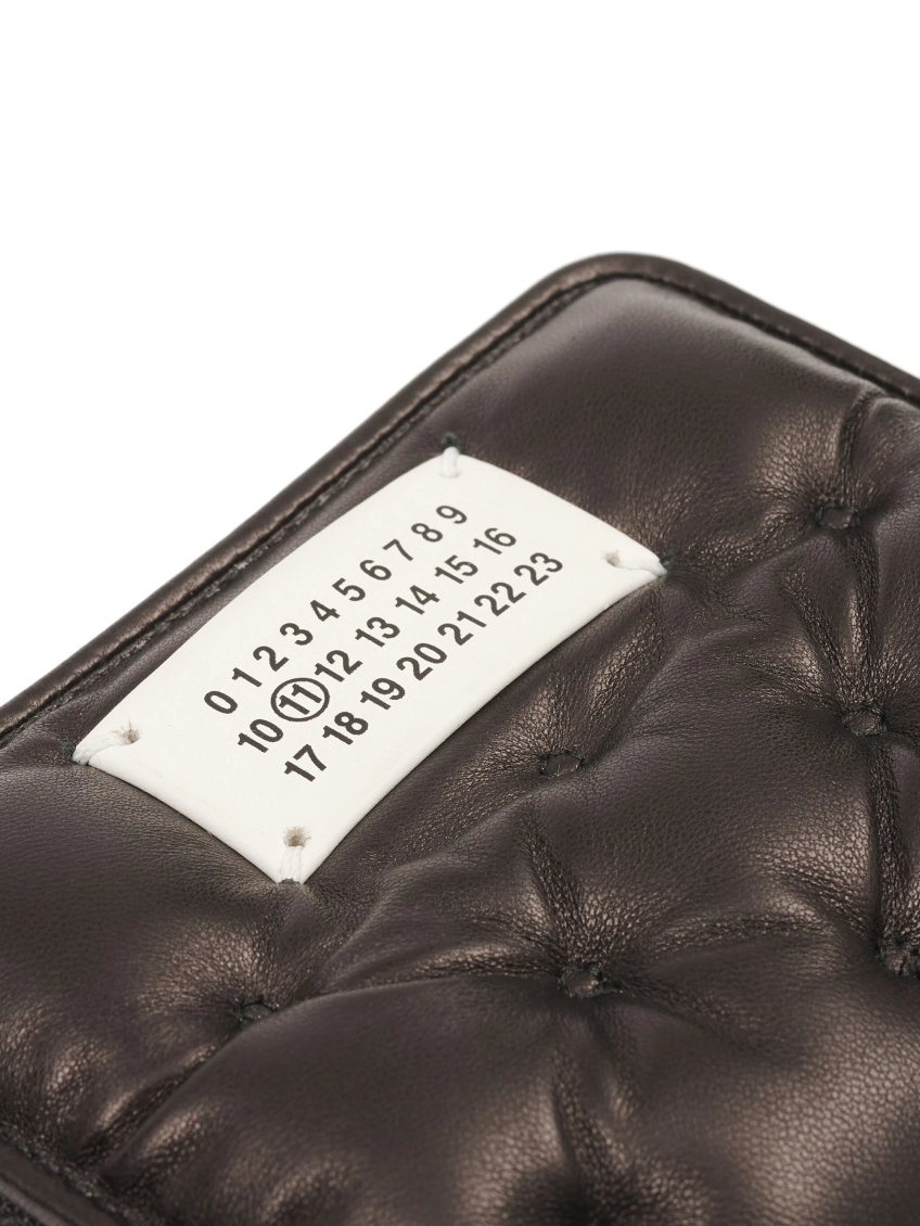 Black Numbers-motif Padded Wallet 4