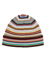 Multicolor Signature Stripe Beanie Cap 1