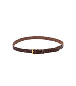 Brown Braided Buckle Belt 1
