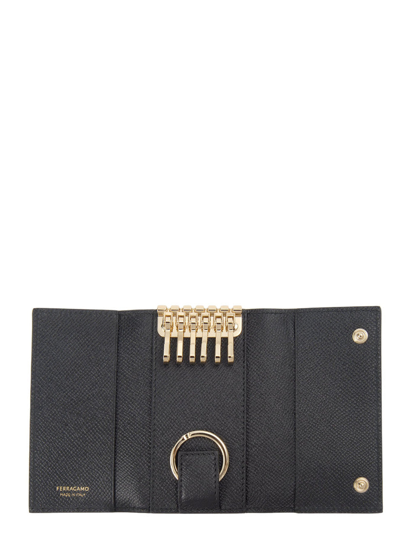 Black Gancini Logo Key Holder 3