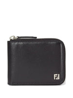 Black Solid Zip Wallet 1