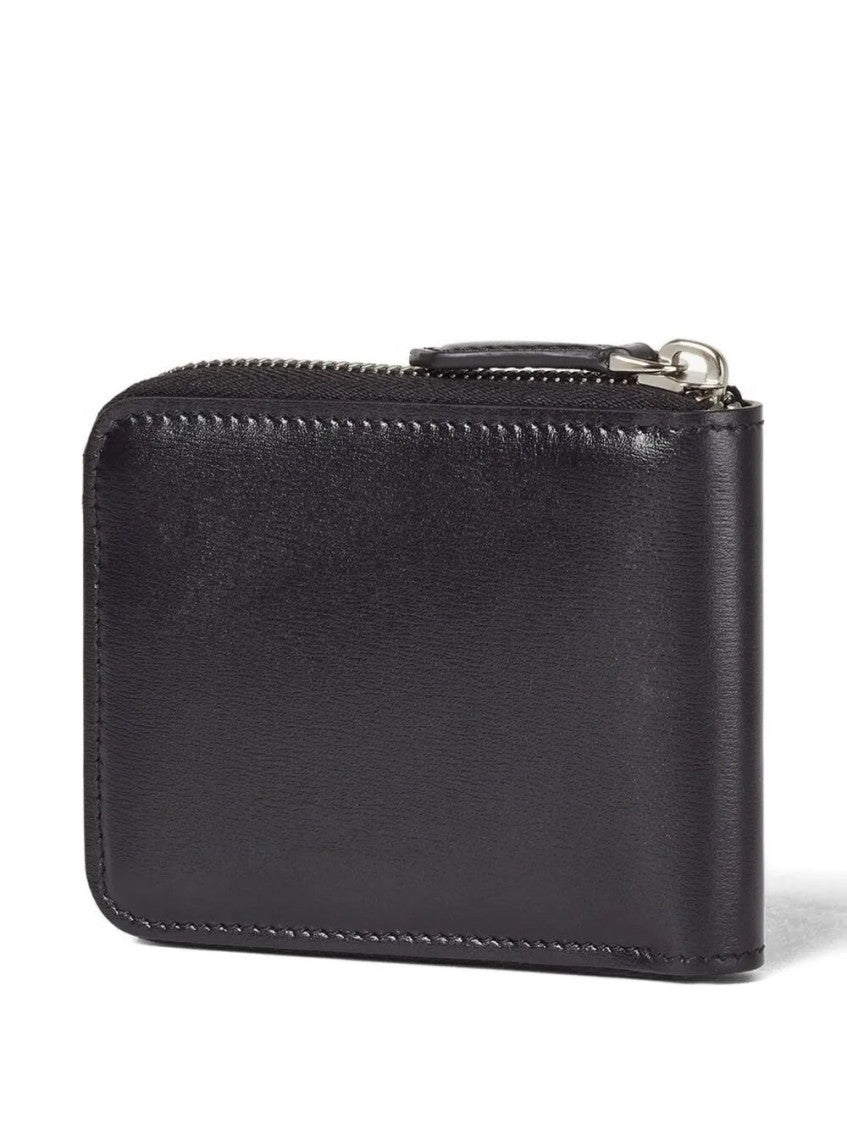 Black Solid Zip Wallet 2