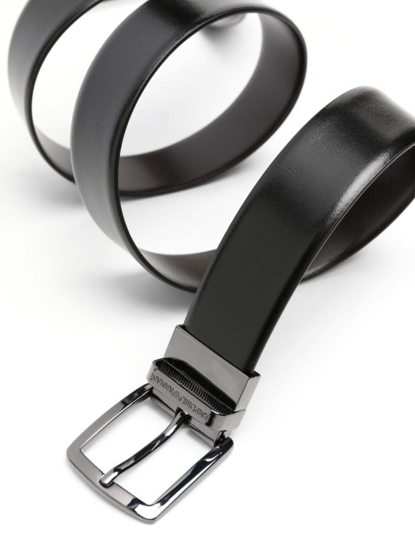 Black Solid Reversible belt 2