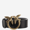 BLACK LOGO BUCKLE BELT 1