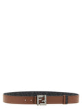 Brown Reversible Logo Buckle Belt 1