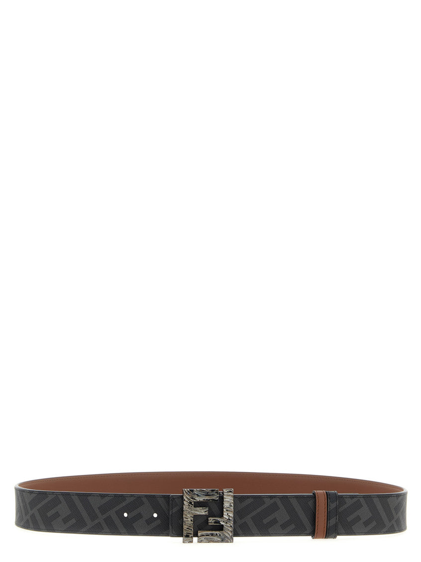 Brown Reversible Logo Buckle Belt 2