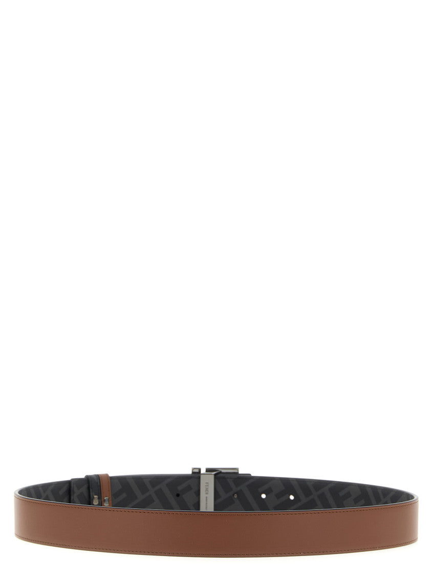 Brown Reversible Logo Buckle Belt 3