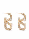 Golden Swarowski Vlogo earrings 1