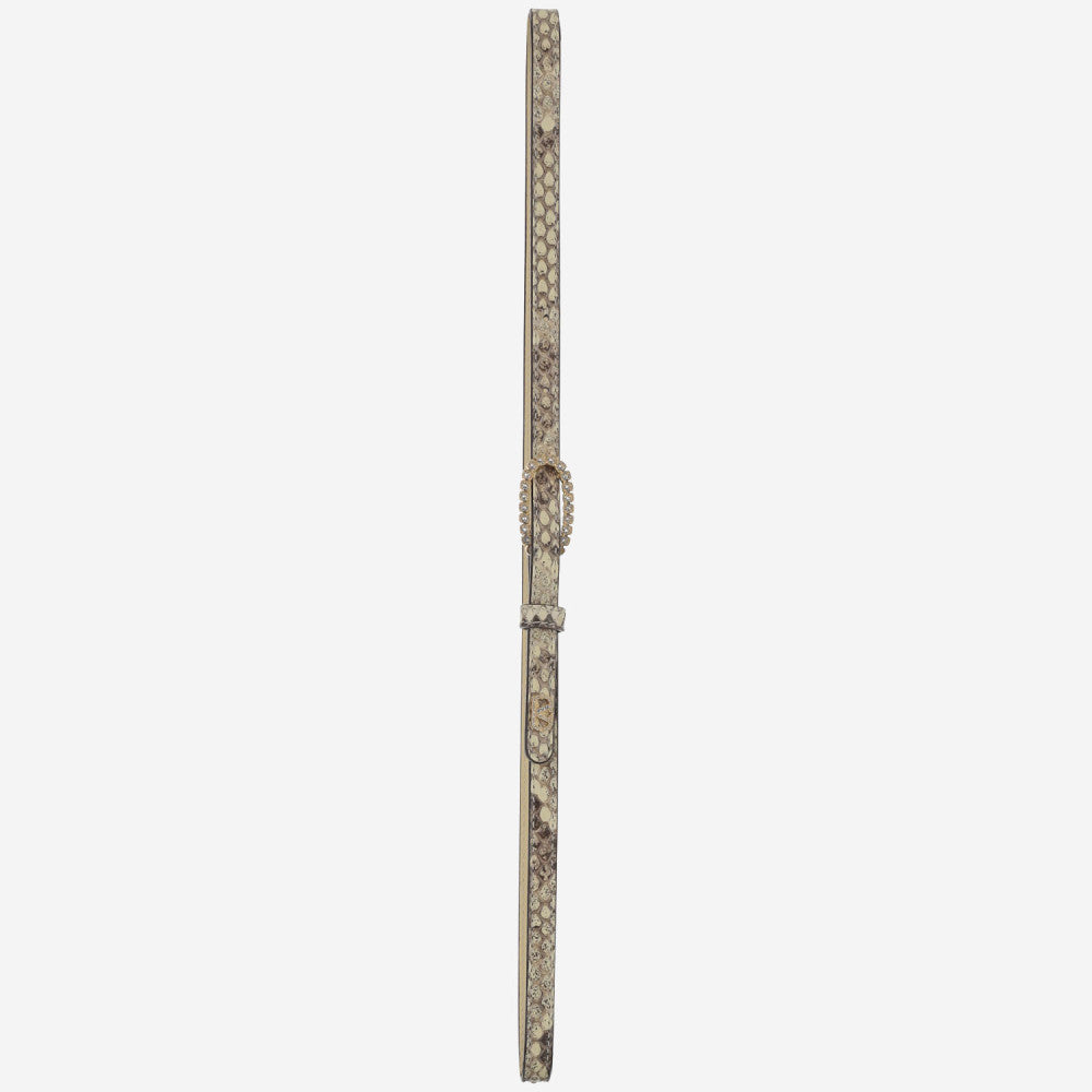 Beige Snake Pattern Belt 2