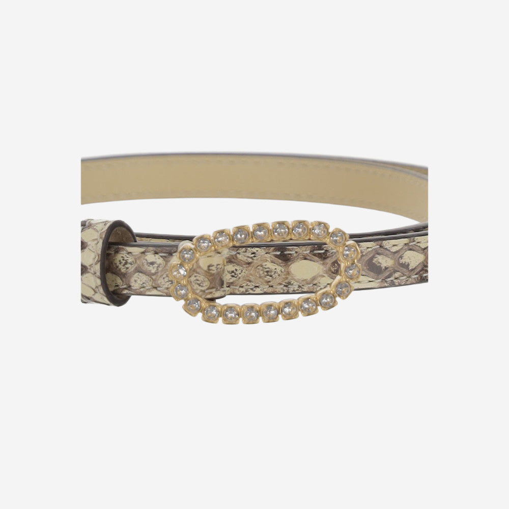Beige Snake Pattern Belt 3