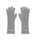 Grey Grosgrain Wool Gloves 1
