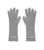 Grey Grosgrain Wool Gloves 1