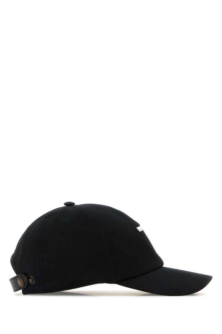 Black cotton baseball cap 2