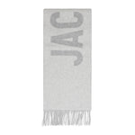 Grey Wool Logoed Scarf 1