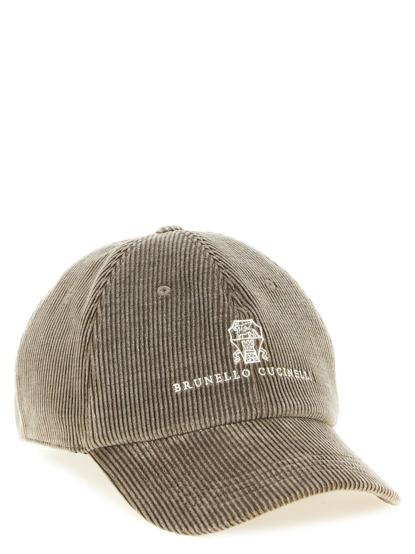 Beige None Logo Baseball Hat 2