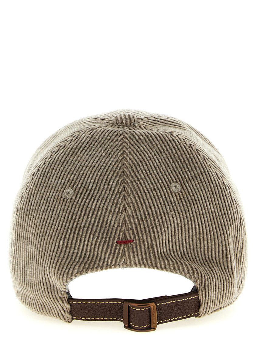 Beige None Logo Baseball Hat 3