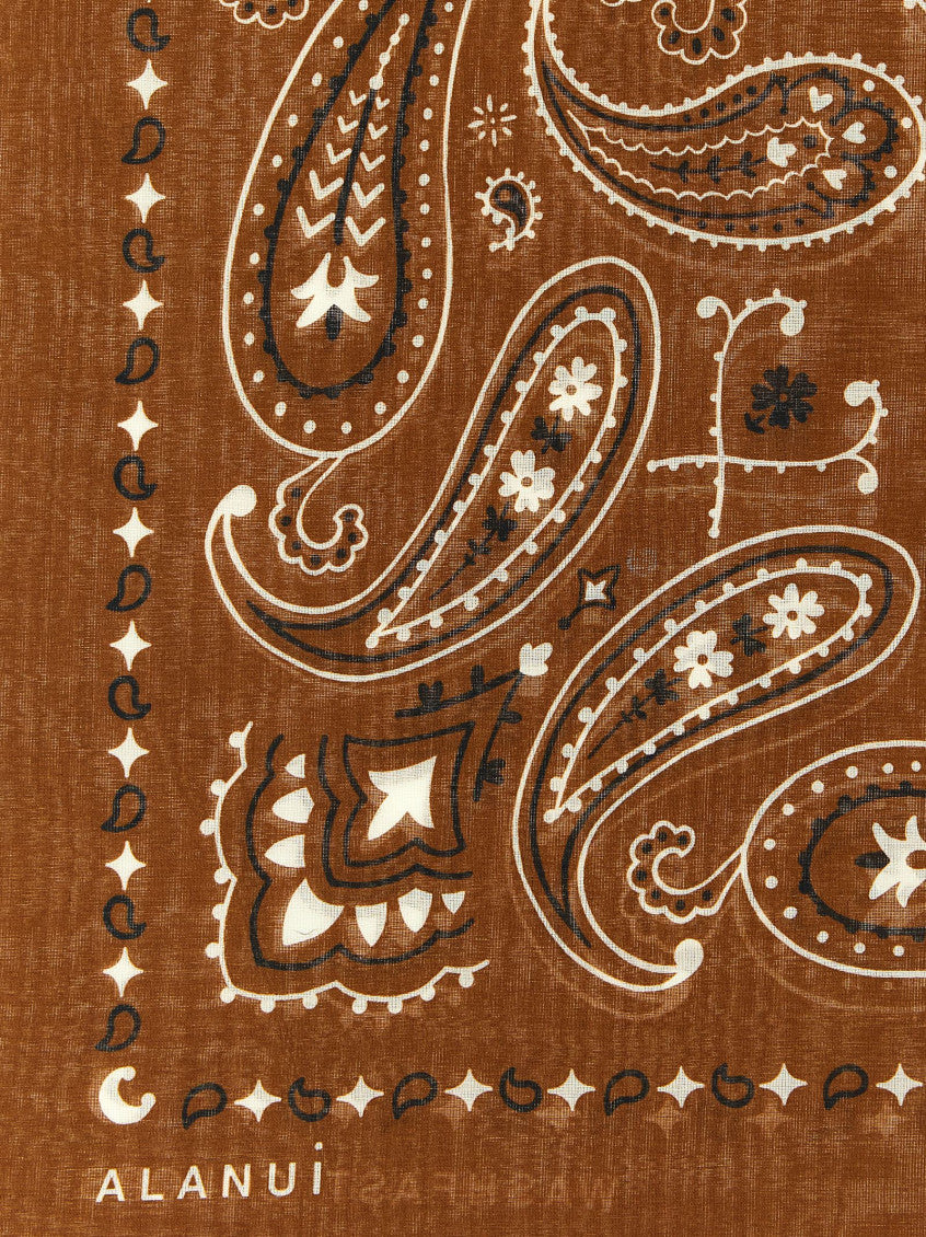 Brown Bandana Paisley Scarf 3
