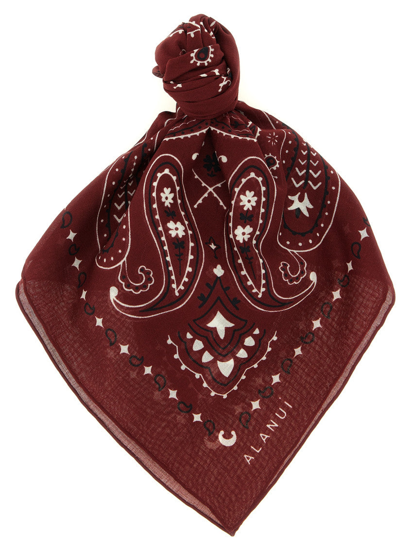 Maroon Bandana Paisley Scarf 1