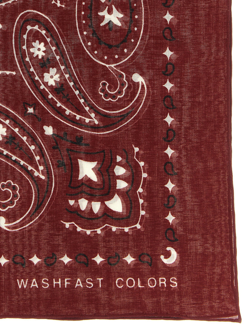 Maroon Bandana Paisley Scarf 2