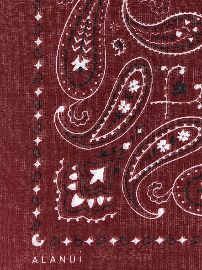 Maroon Bandana Paisley Scarf 3