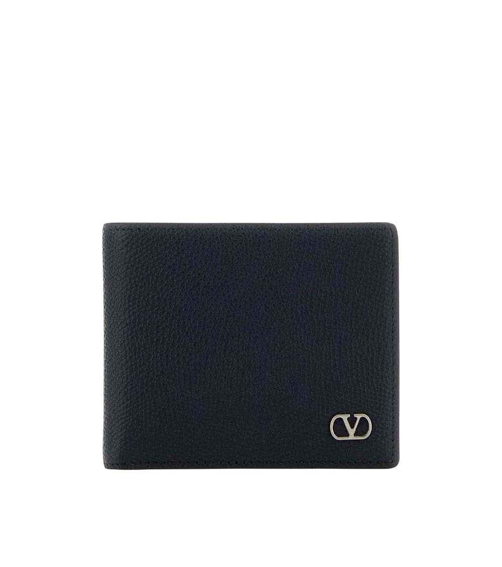 Navy Blue Textured Wallet 1