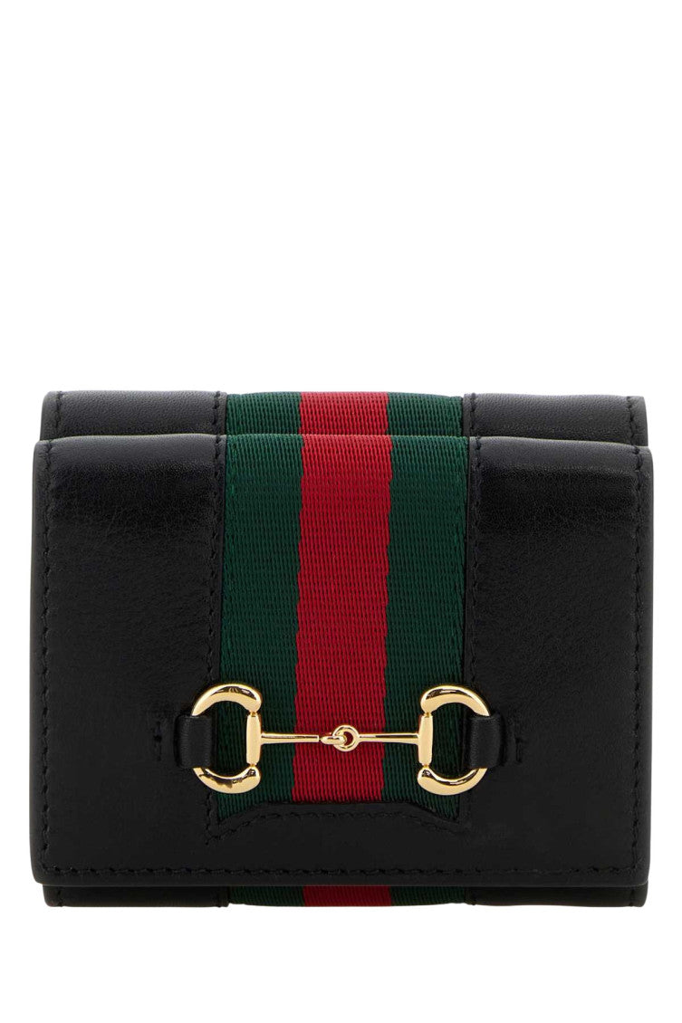 Black Signature Stripe Wallet 1