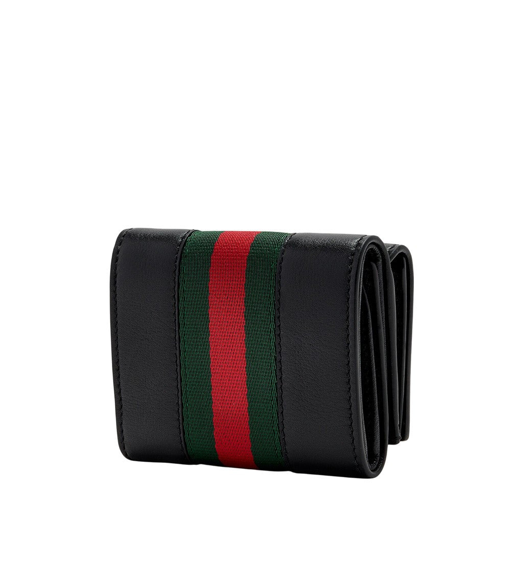 Black Signature Stripe Wallet 2