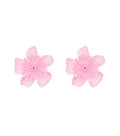 Fuchsia Floral Stud Earrings 1