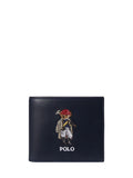 Navy Blue Polo Bear Embroidered Wallet 1