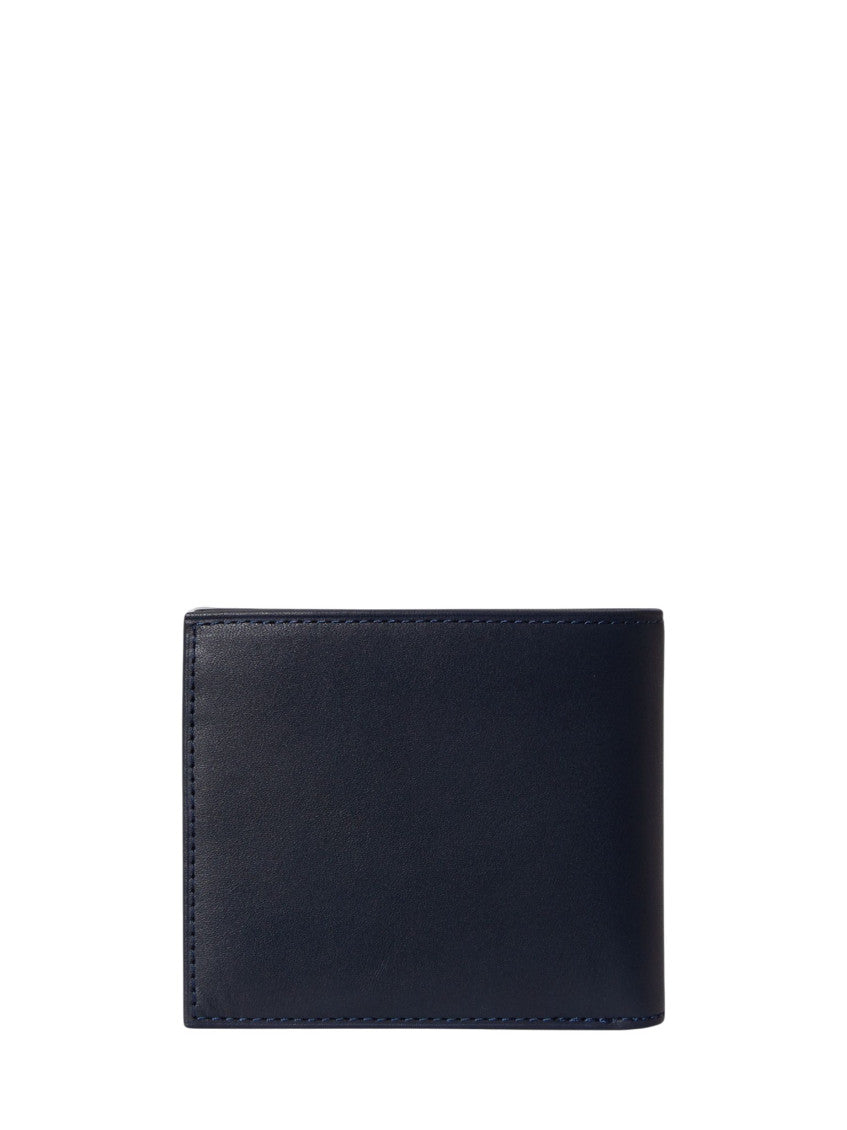 Navy Blue Polo Bear Embroidered Wallet 2