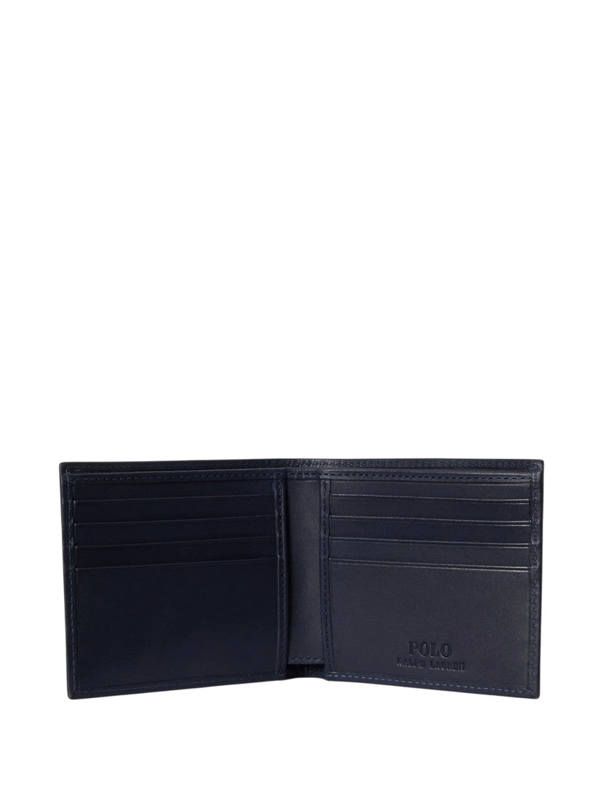 Navy Blue Polo Bear Embroidered Wallet 3