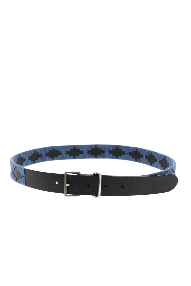 Black Blue Textured Belt 1