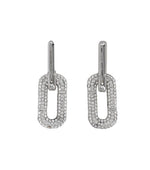 Silver Embellished Drop Earrings 1