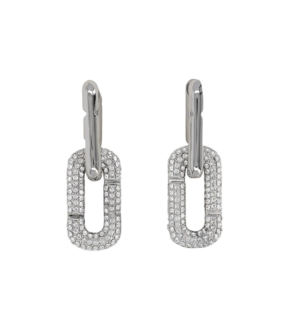 Silver Embellished Drop Earrings 2