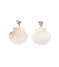 White Shell Drop Earrings 1