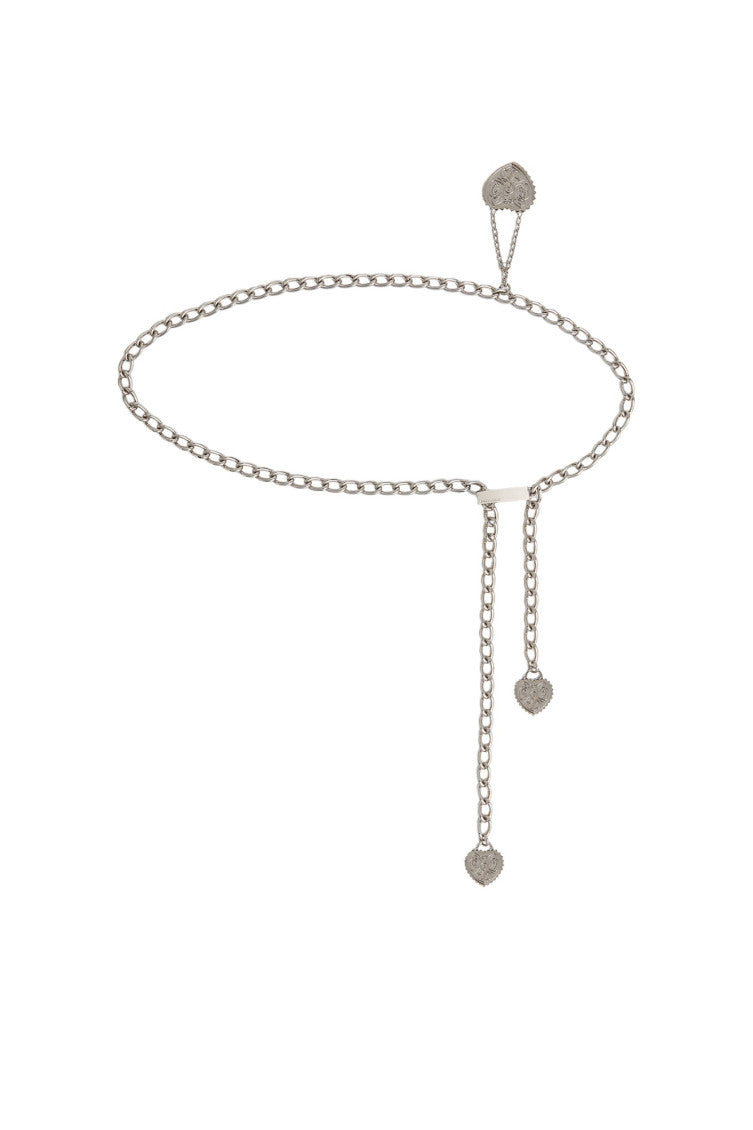 Silver Heart Chain Belt 1