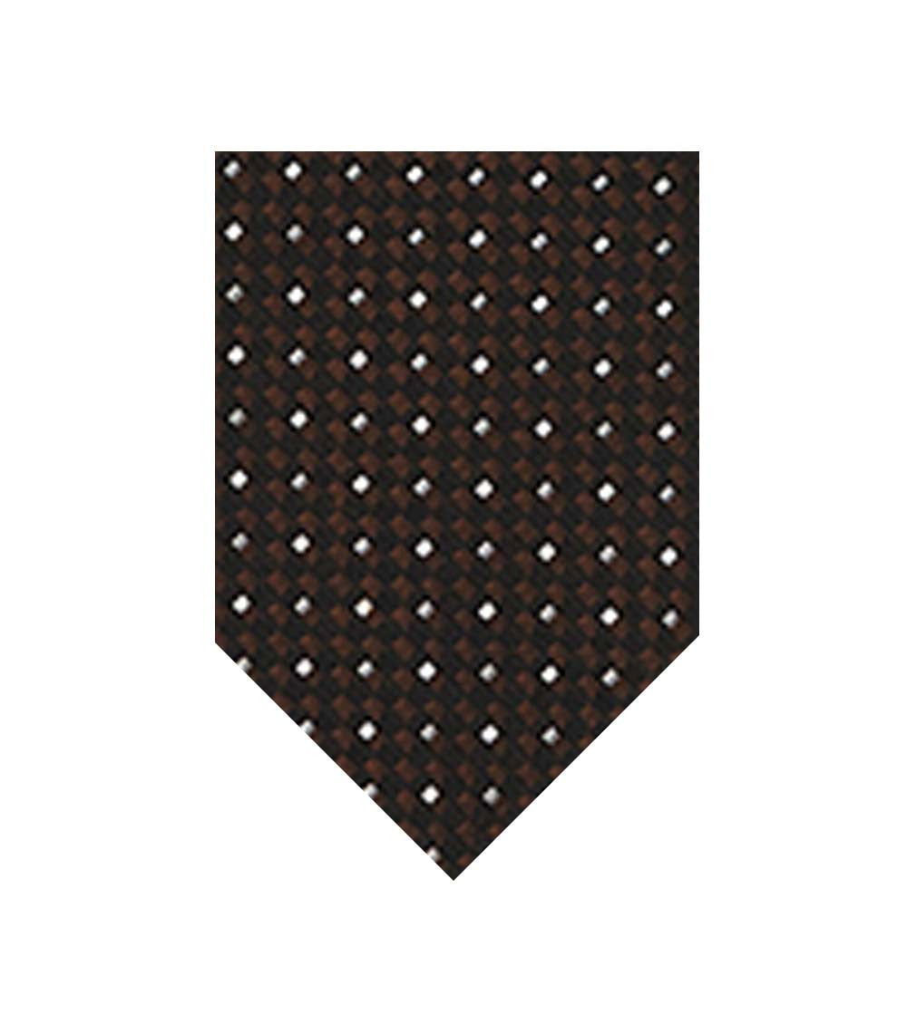 Brown Geometric Dot Tie 1